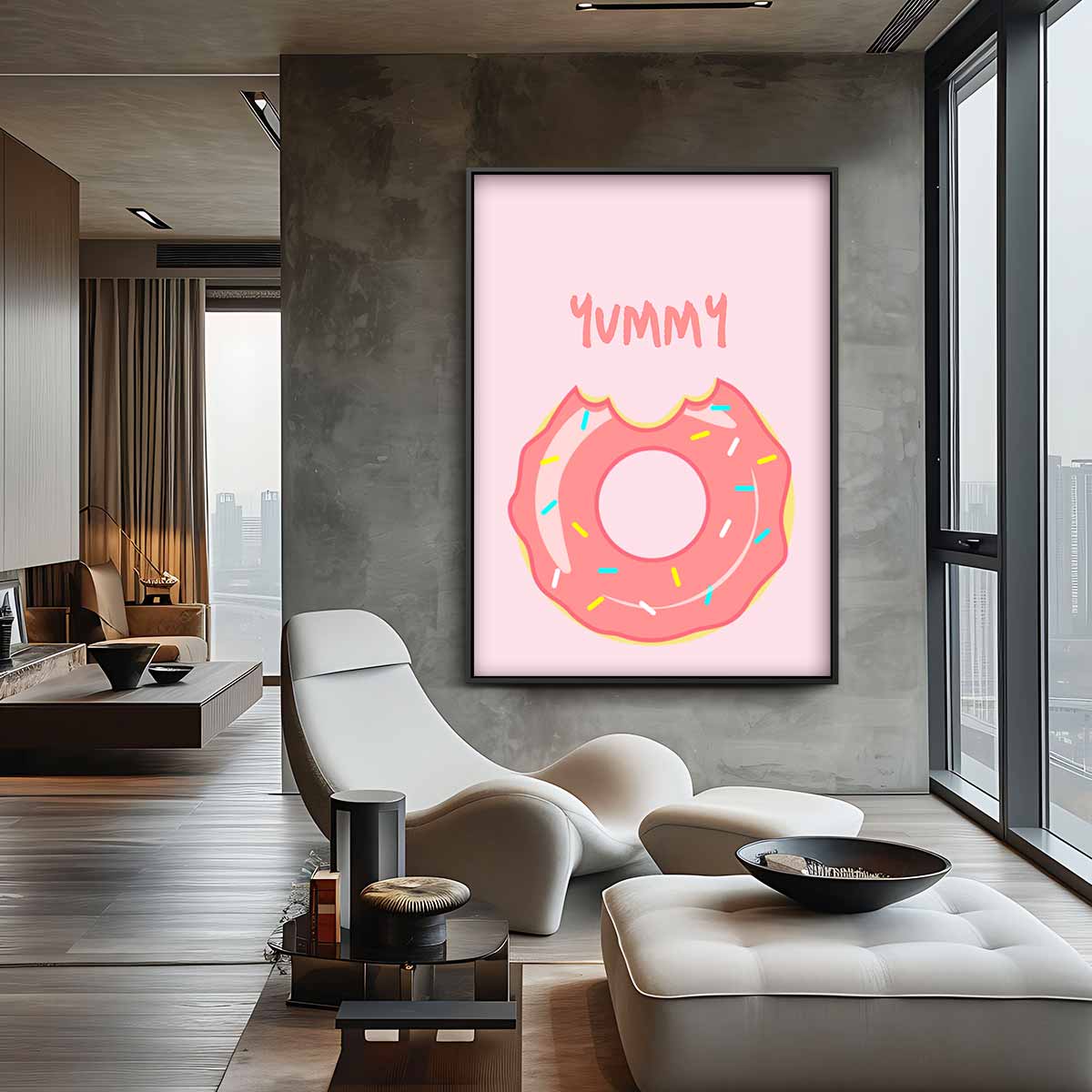 Donut Droom – plexiglas kunstwerk als wanddecoratie
