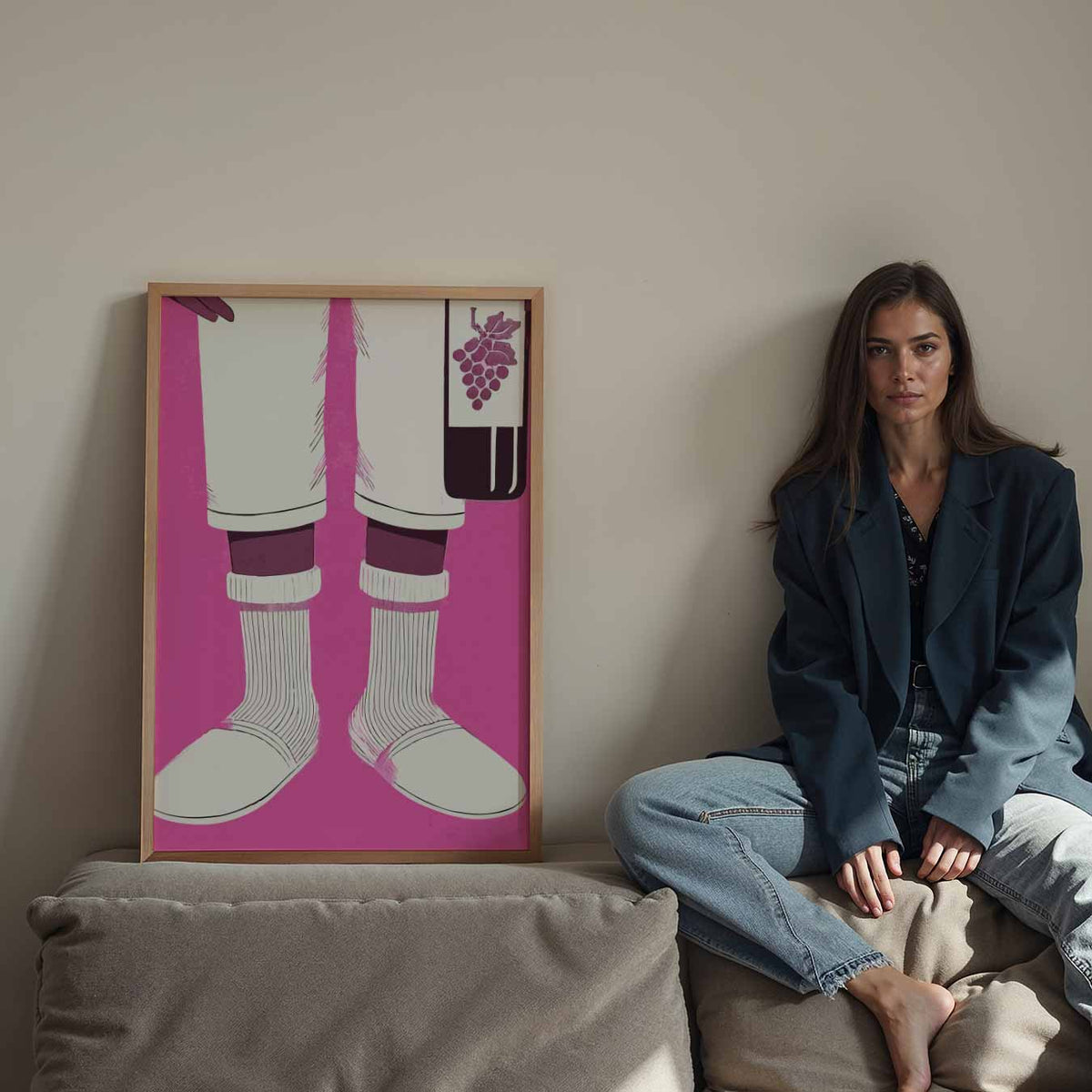 Relaxte Flair – Streetart wandkunst als portret poster