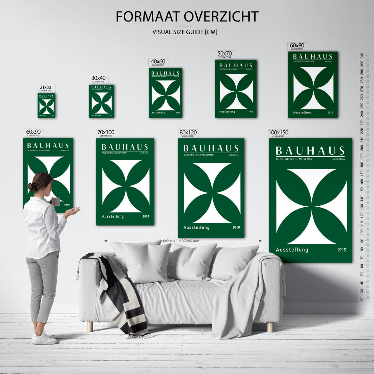 Vorm en balans – geometrische poster in Bauhaus-stijl van WallArtistic