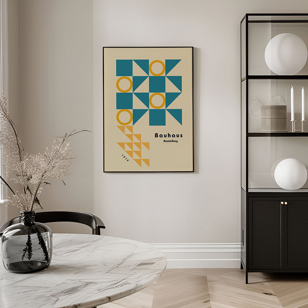 Vorm en kleur – geometrische Bauhaus poster in staand formaat