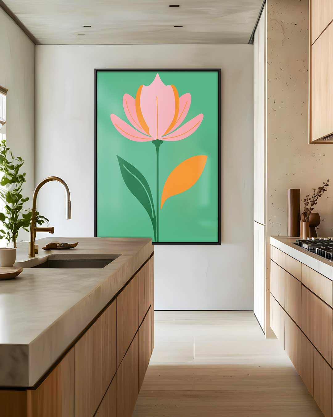 Bloeiende Tulpenpracht – plexiglas wanddecoratie in portret formaat