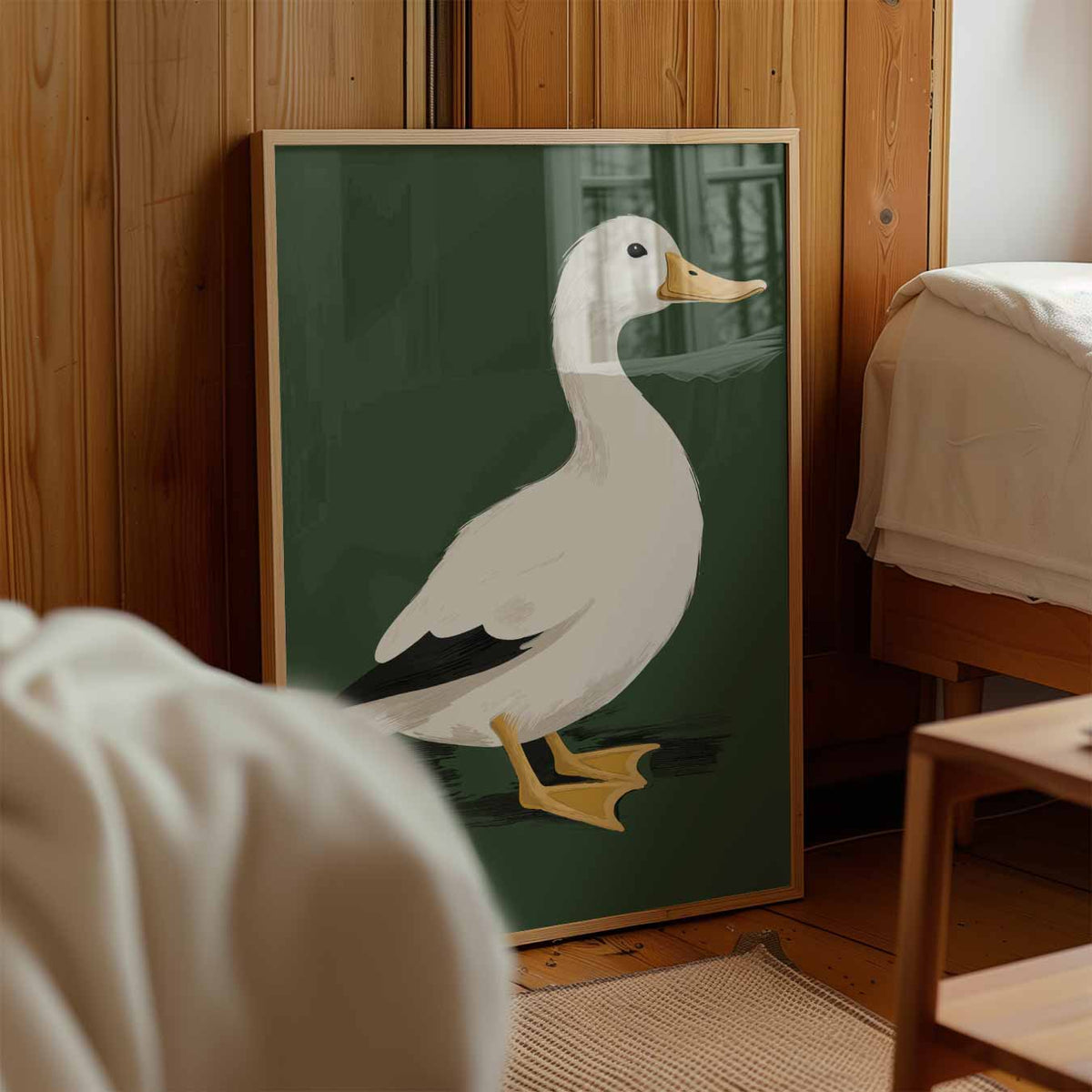 Stijlvolle Eend – kinderposter in staand formaat