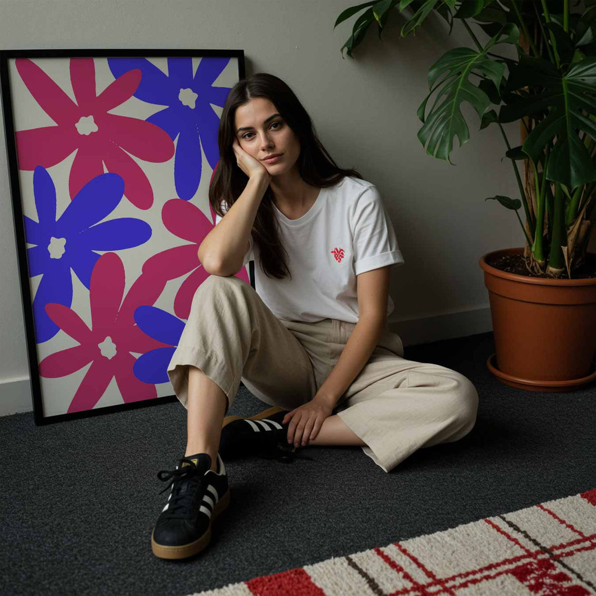 Bloemenpracht in Felle Kleuren – staande muurposter met bloemen