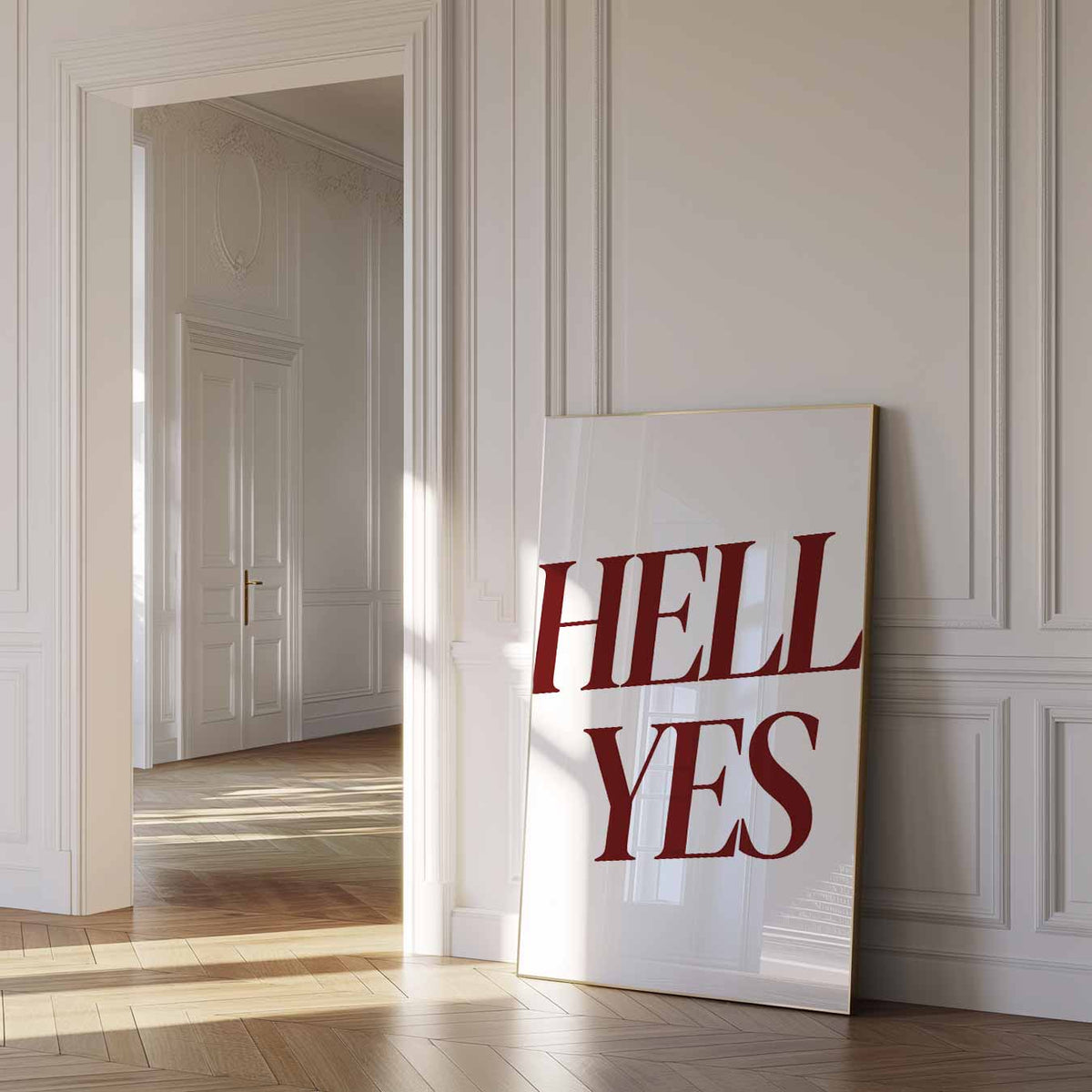 Hell Yes Motivatieposter – urban poster in staand formaat