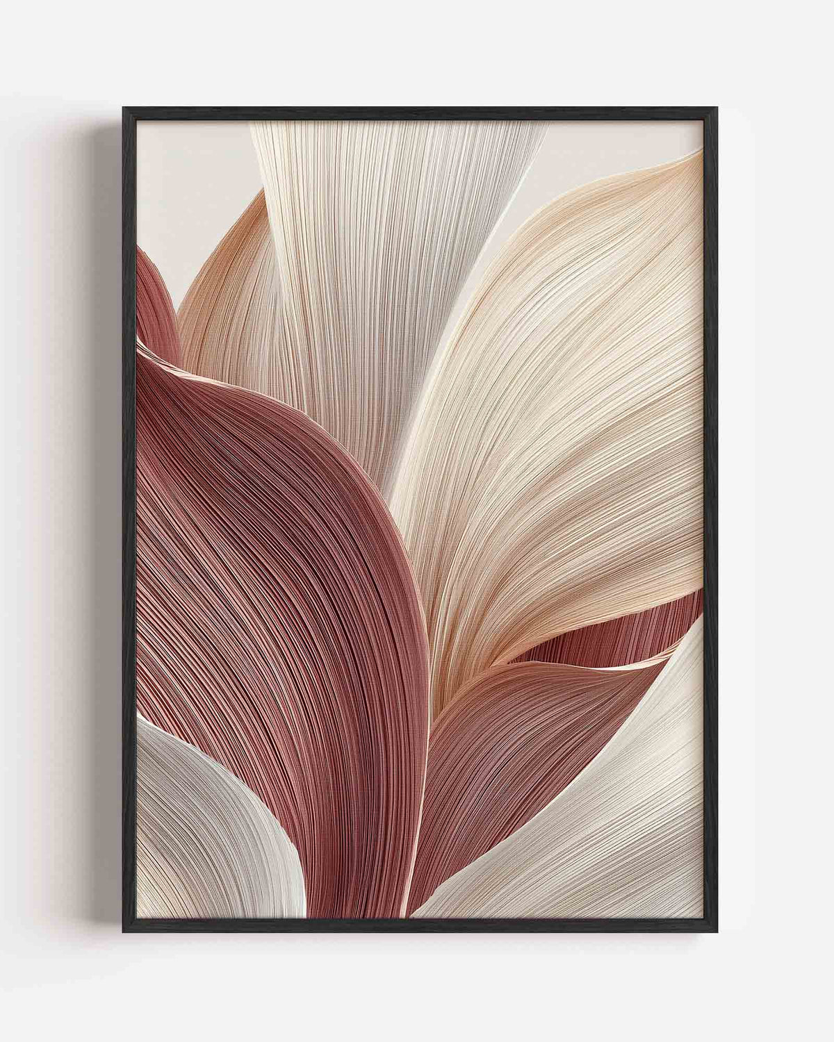 Golvende lijnen – abstracte portret poster als wanddecoratie