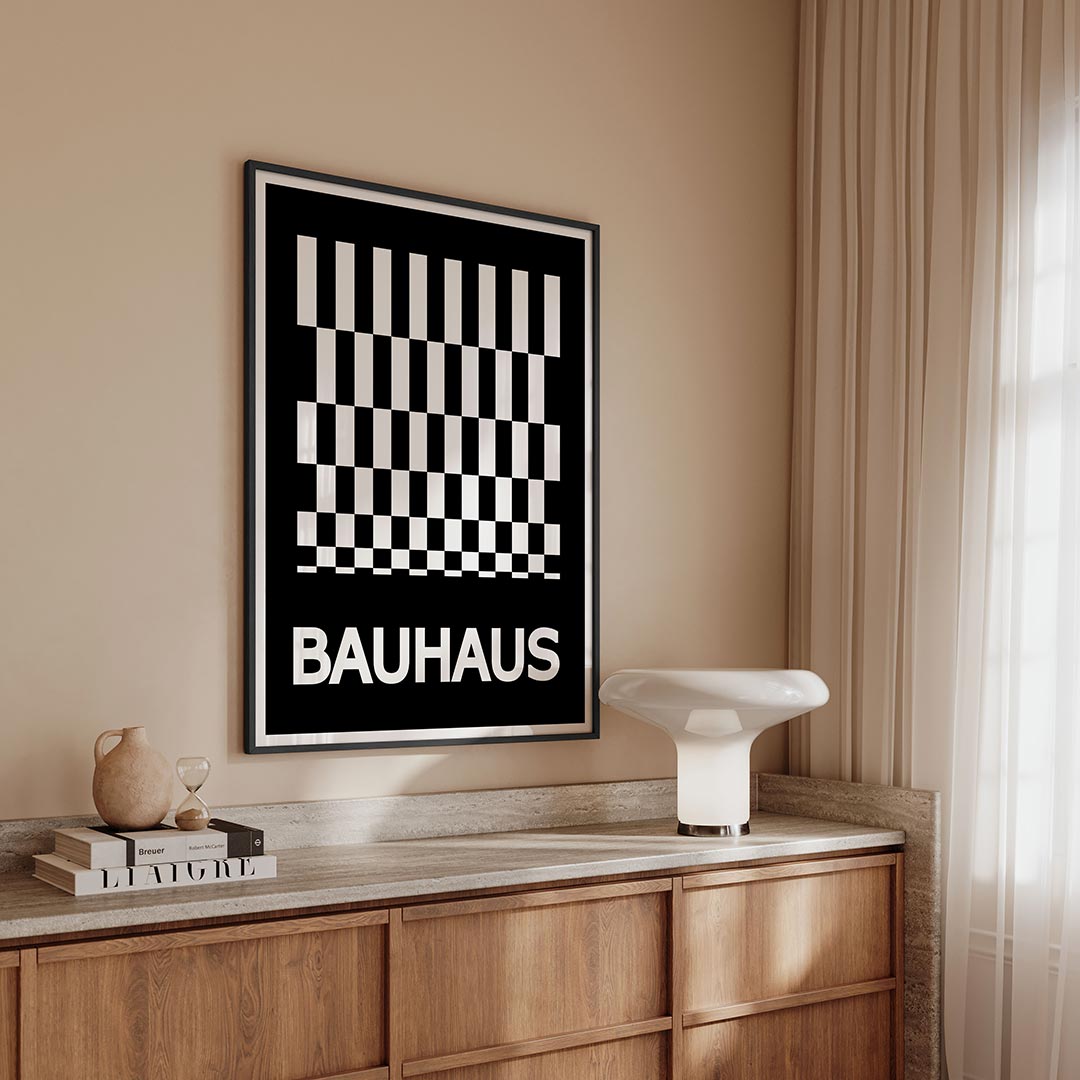  – geometrische Bauhaus poster in staand formaat
