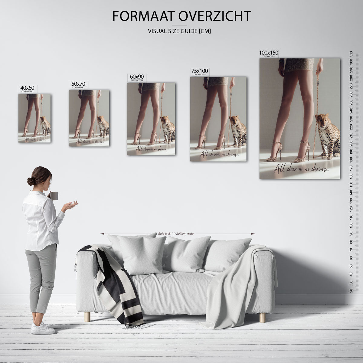 Dierenprint – staand wanddecoratie kunstwerk