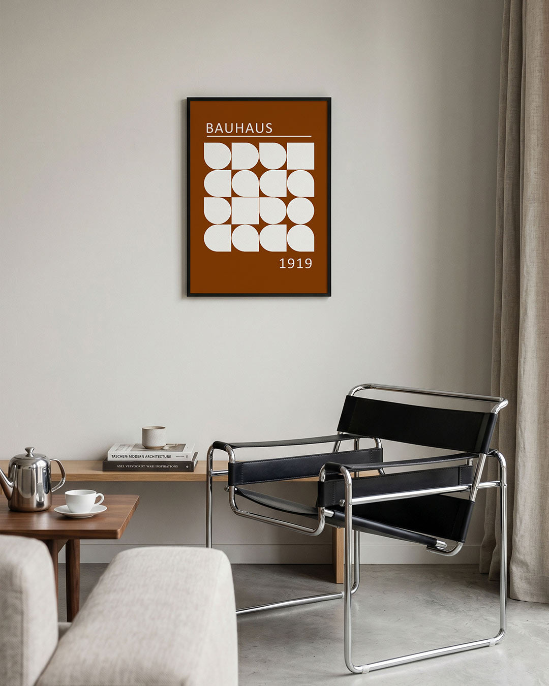 Vorm en balans – geometrische Bauhaus poster in staand formaat
