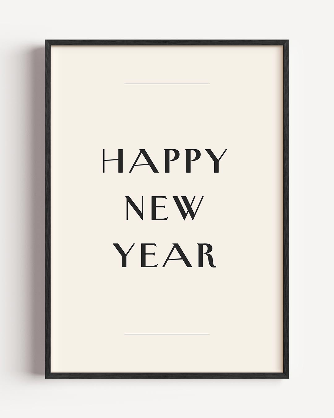 Happy New Year – kerst portret poster als wanddecoratie