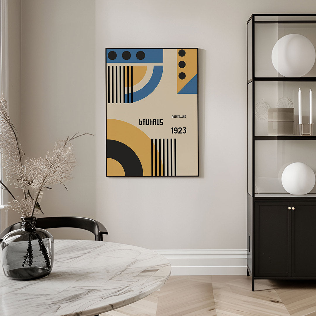 Vorm en kleur – geometrische Bauhaus poster in staand formaat