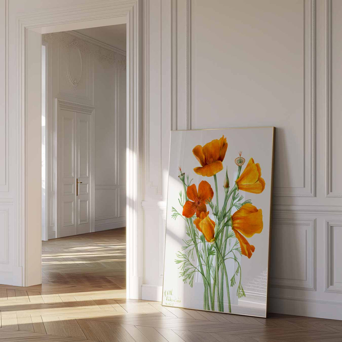 Vrolijke Klaproos Bloemposter – urban poster in staand formaat