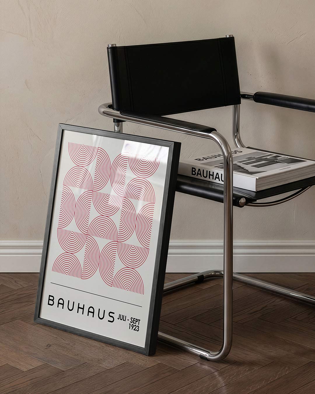 Cirkelritme – staande Bauhaus poster voor aan de muur