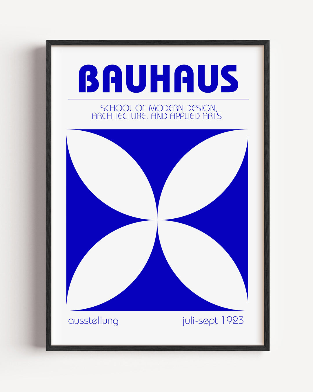 Vorm en kleur – staande Bauhaus poster als wanddecoratie