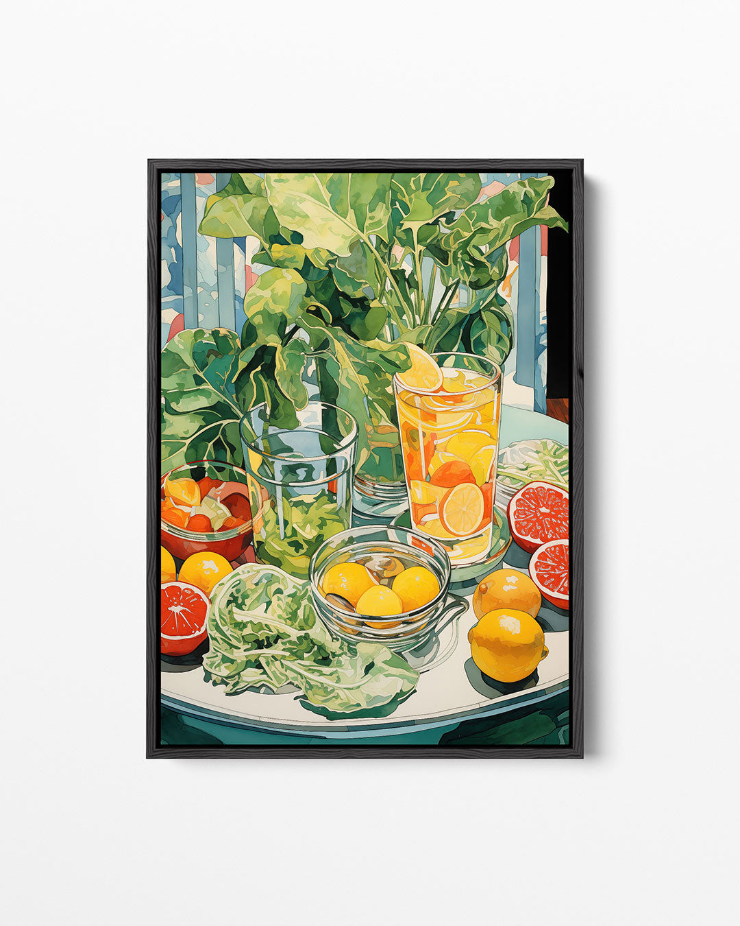Citrus in kom – staand wanddecoratie kunstwerk