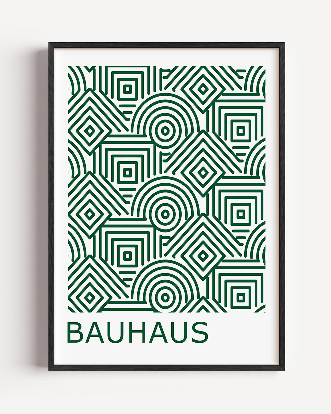 Lijnen en patronen – staande Bauhaus poster als wanddecoratie
