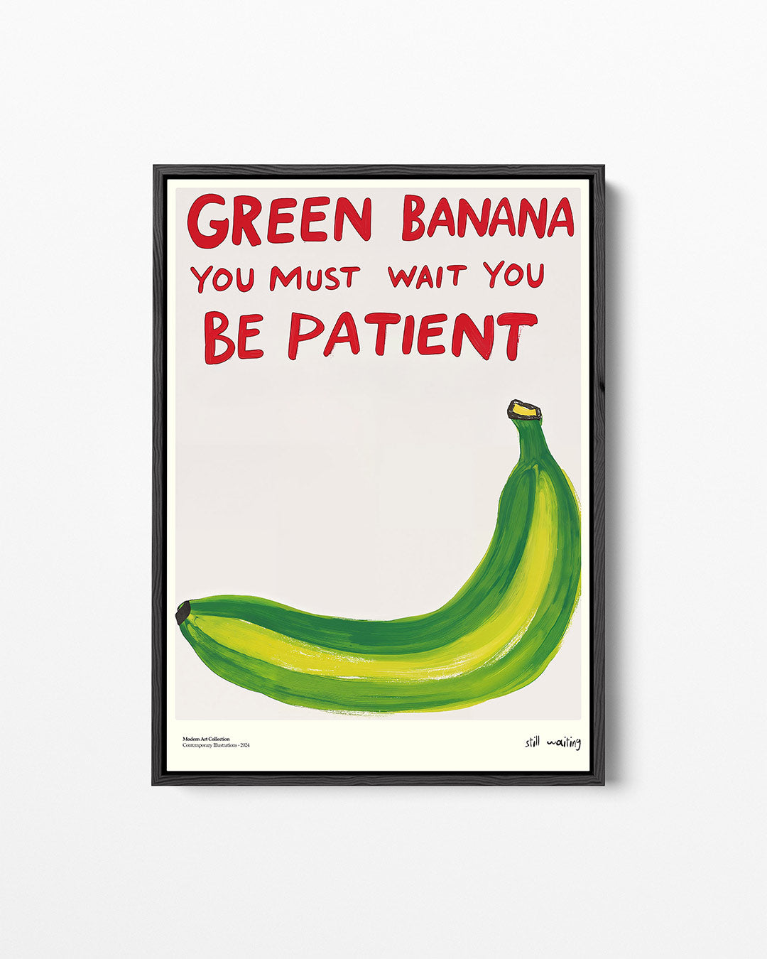 Wachtende banaan – staand wanddecoratie kunstwerk