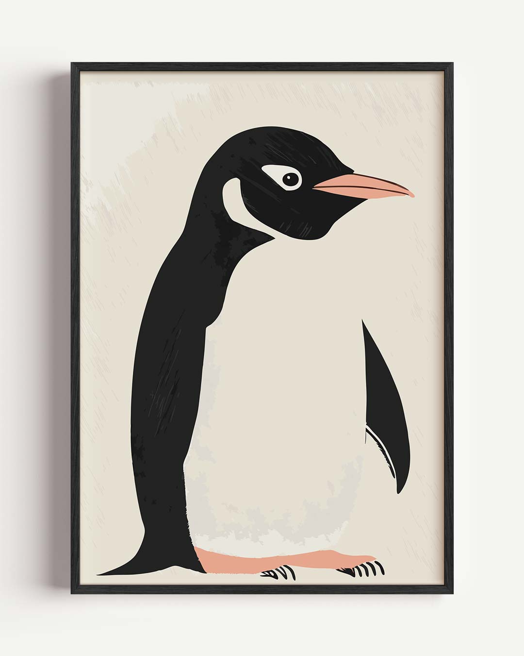 Minimalistische Pinguïn – kids portret poster als wanddecoratie