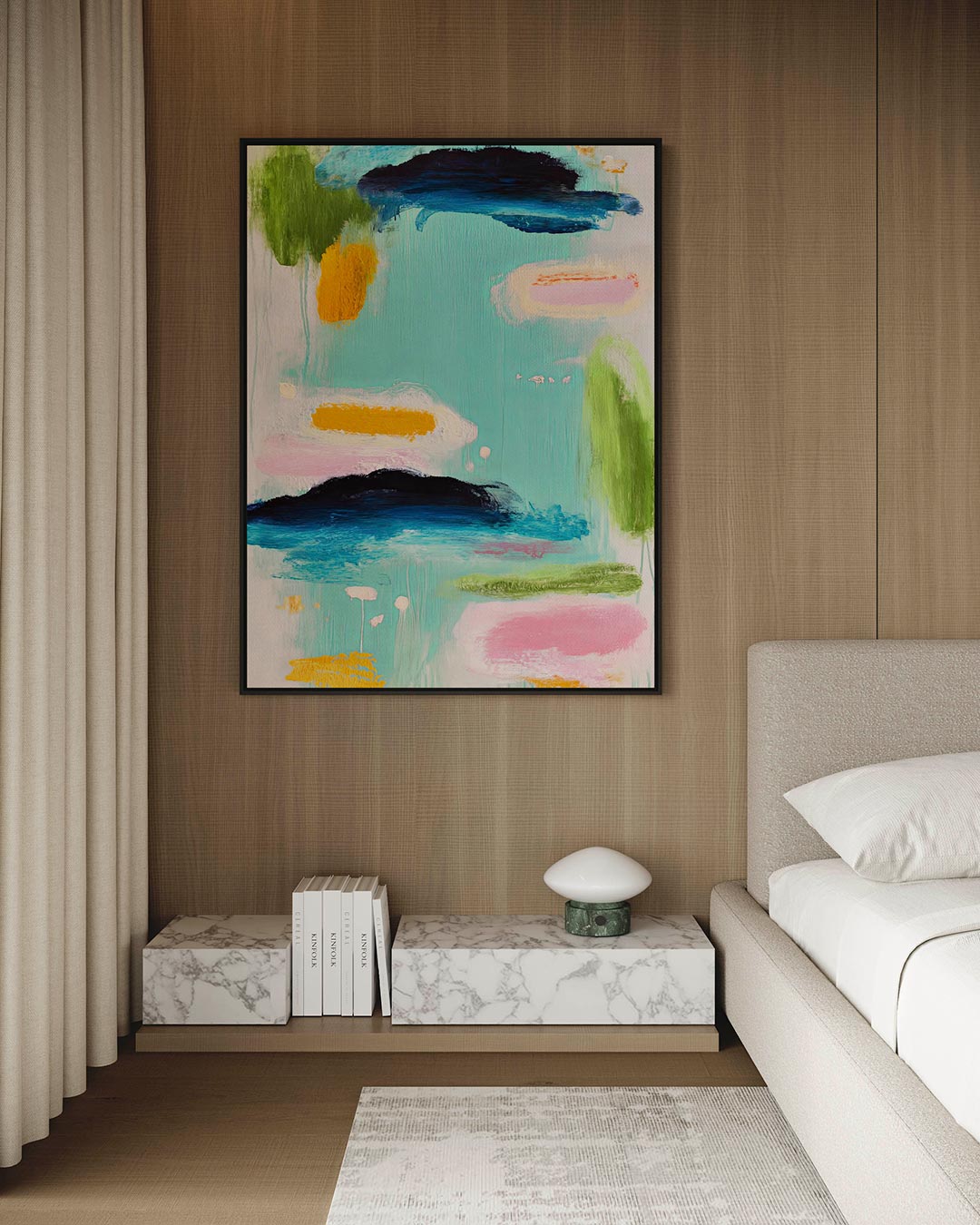 Kleurrijke vormen – kunstwerk op canvas, dibond of plexiglas