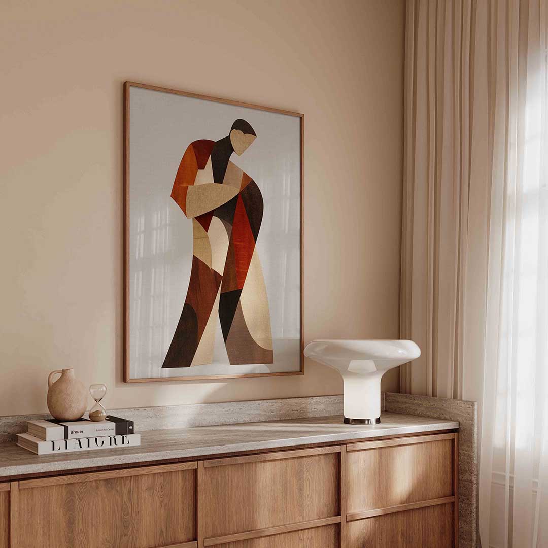 Abstracte figuur – abstracte poster in staand formaat