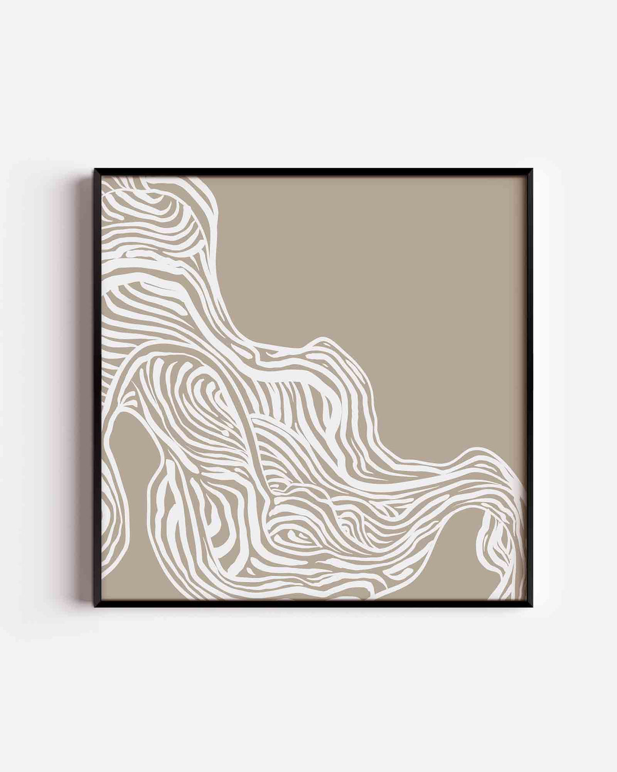 Golvende lijnen – abstracte vierkante poster als wanddecoratie