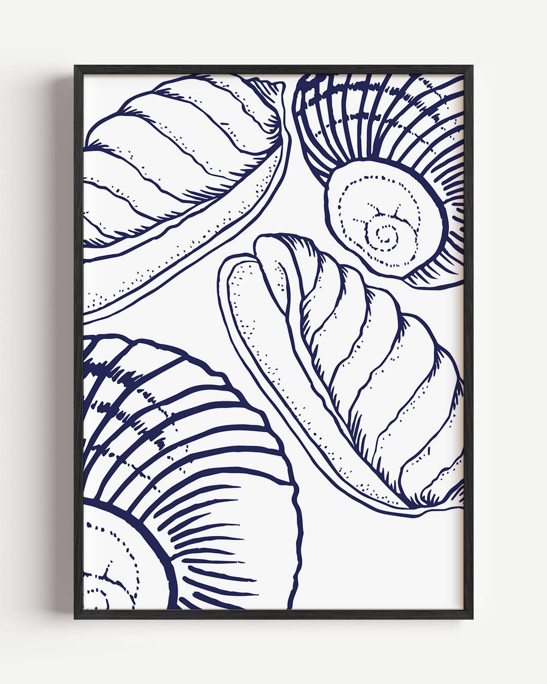 Elegante Schelpen Wanddecoratie – zeedieren portret poster als wanddecoratie