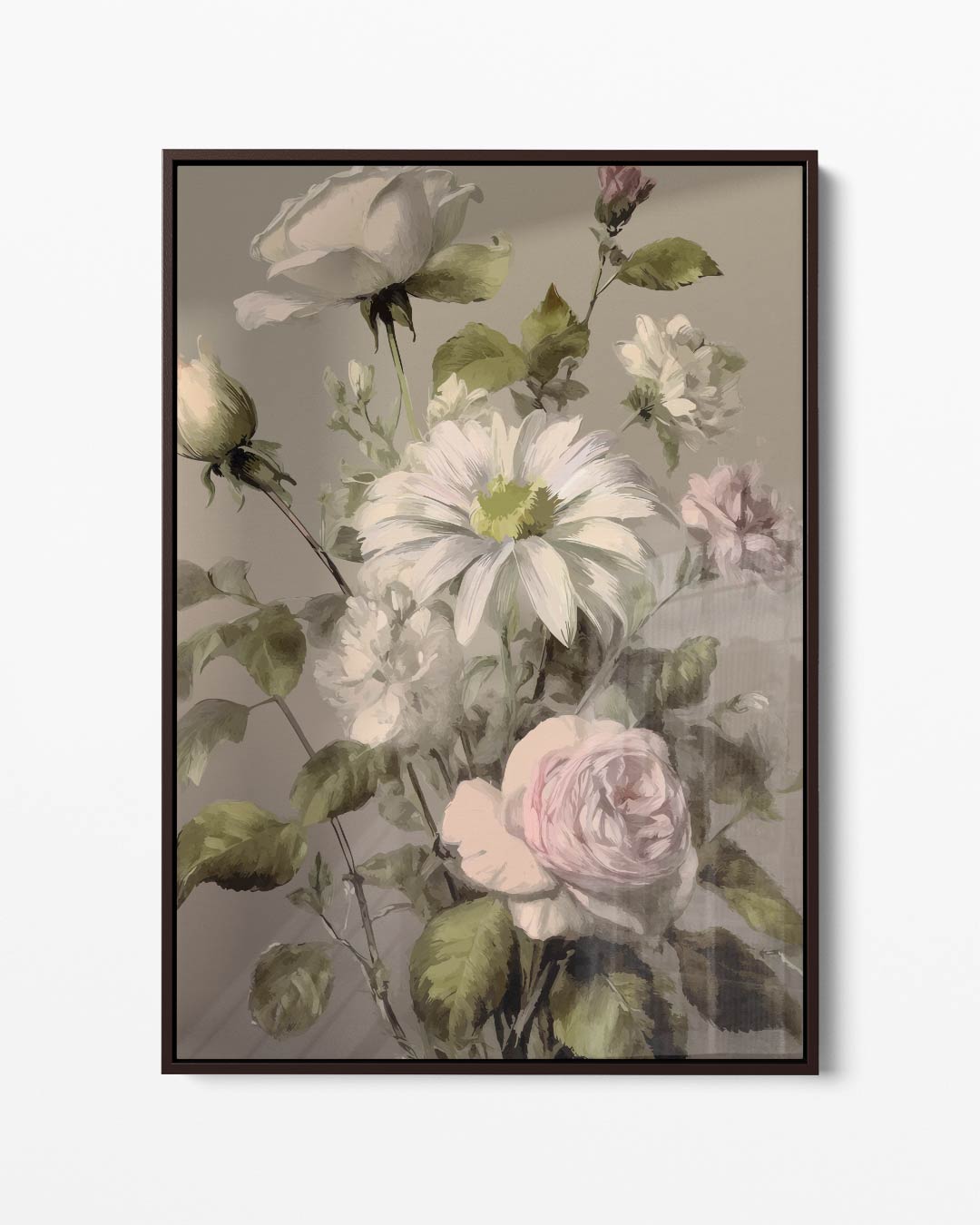 Bloemrijke Romantiek – portret kunstwerk als wanddecoratie