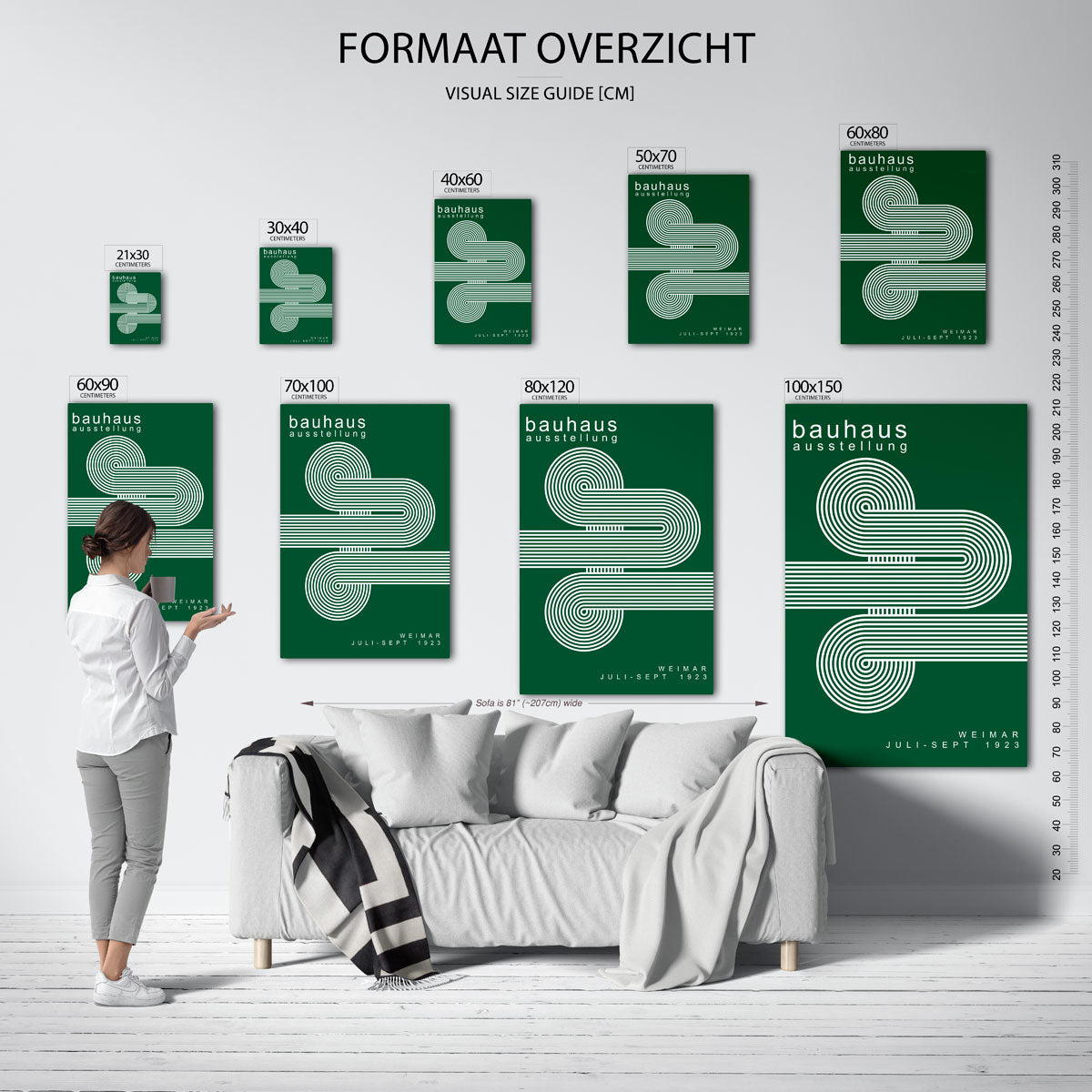  – Bauhaus poster als moderne geometrische wanddecoratie