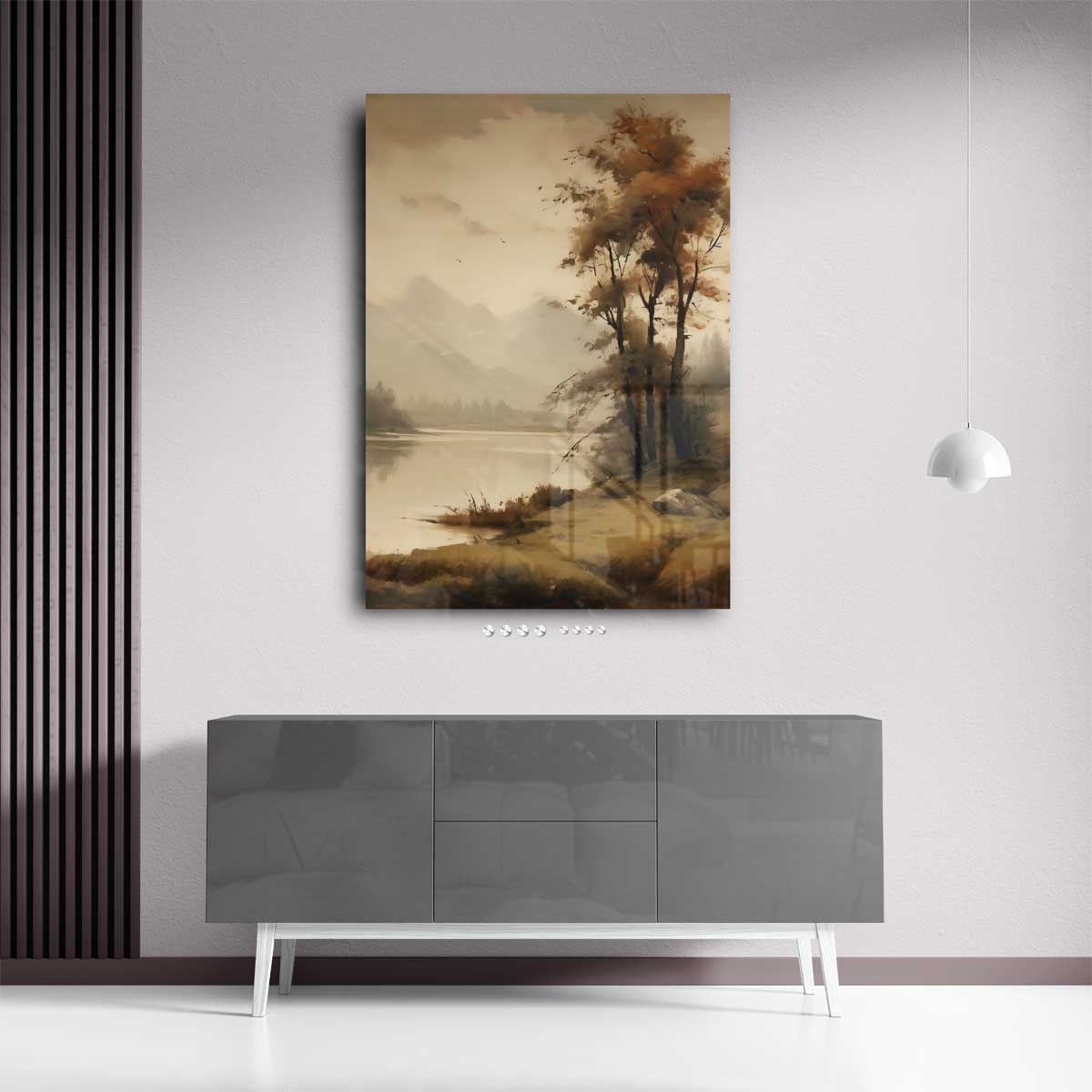 Dromerig Herfstlandschap – staand kunstwerk voor modern interieur