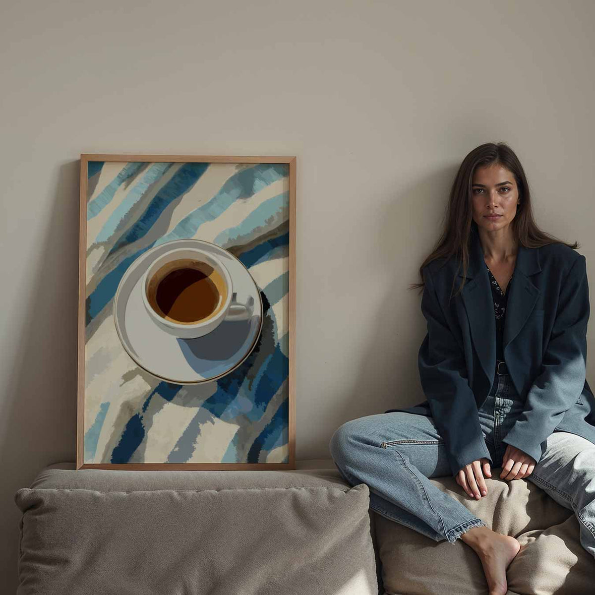 Koffie Ontbijt – staande keuken wanddecoratie van WallArtistic