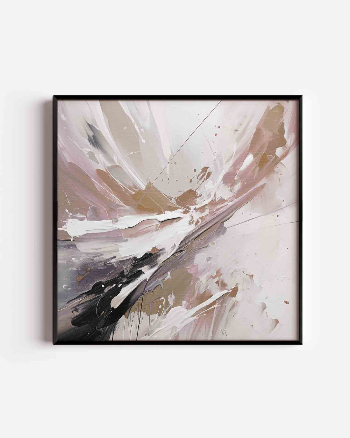 Abstracte beweging – zacht abstracte vierkante poster als wanddecoratie