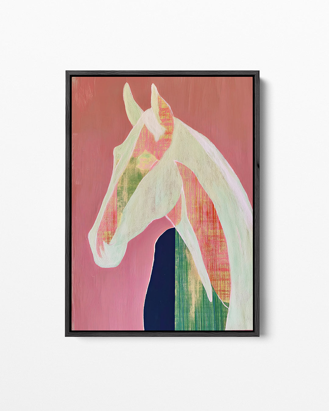 Paardenportret in pastel – staand wanddecoratie kunstwerk