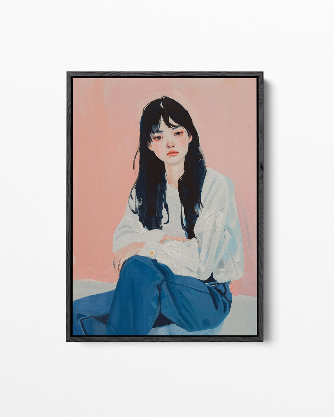 Portret in zachte tinten – staand wanddecoratie kunstwerk