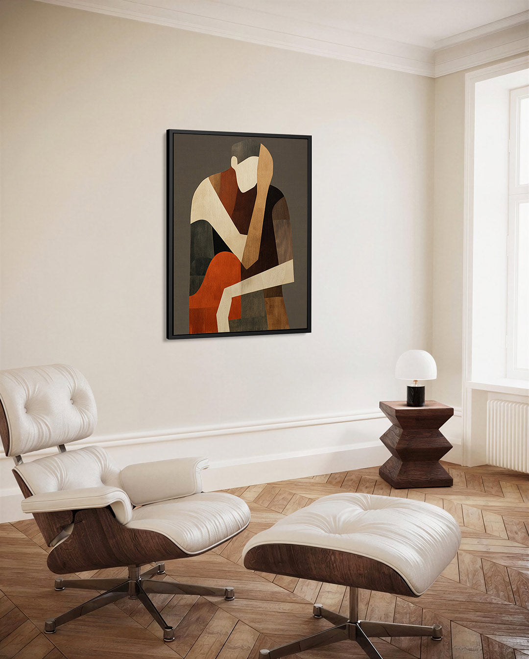 Geometrische figuren compositie – decoratief kunstwerk voor aan de muur