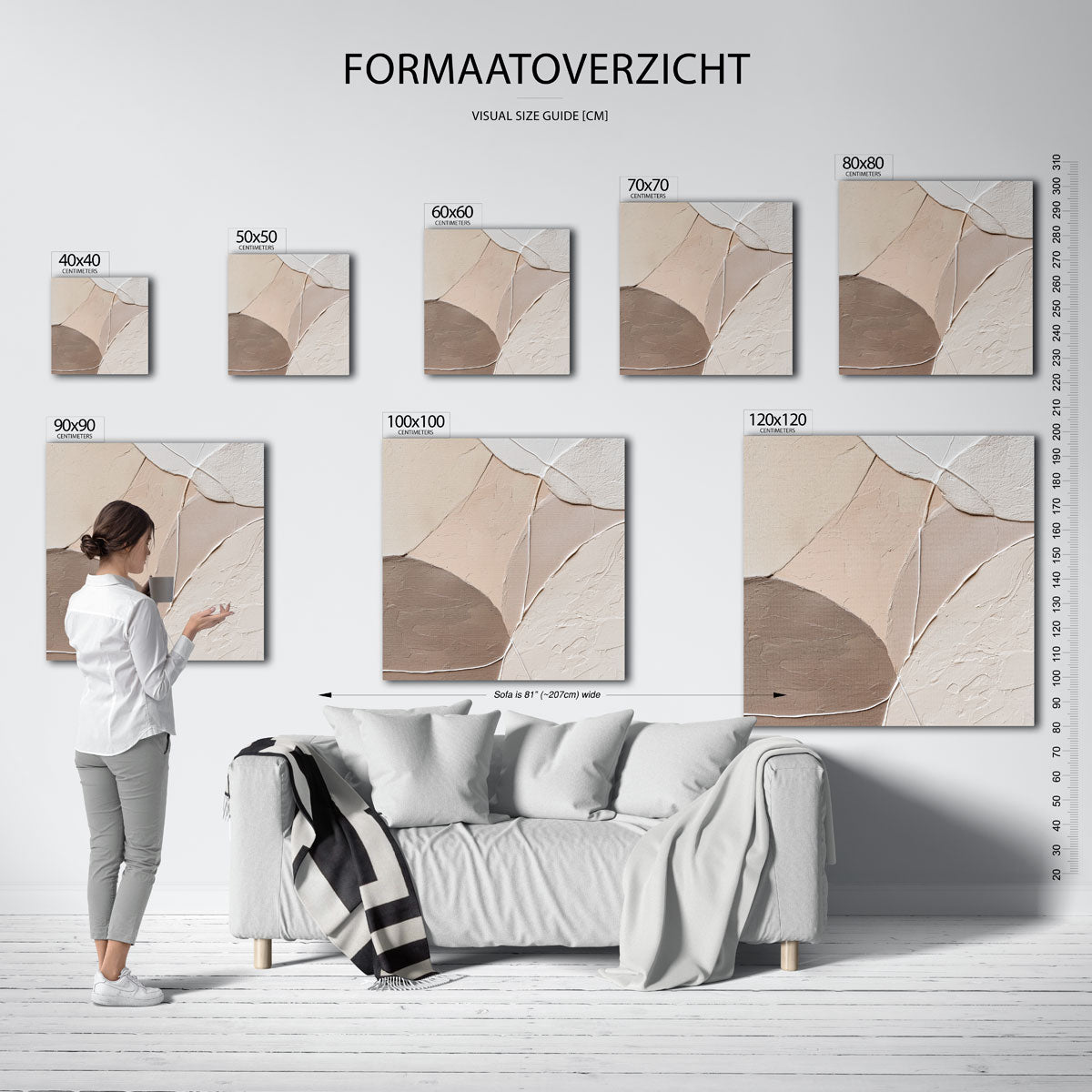 Abstracte vormen – vierkante muurposter met abstracte vormen