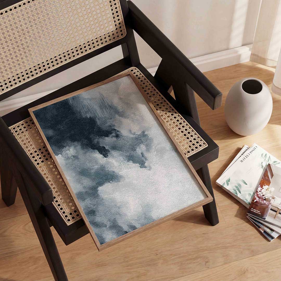 Abstracte wolken – abstracte wandkunst als portret poster