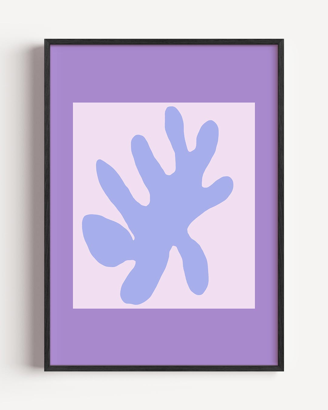 Speelse Bladvorm Abstract – kleurrijke abstracte portret poster als wanddecoratie
