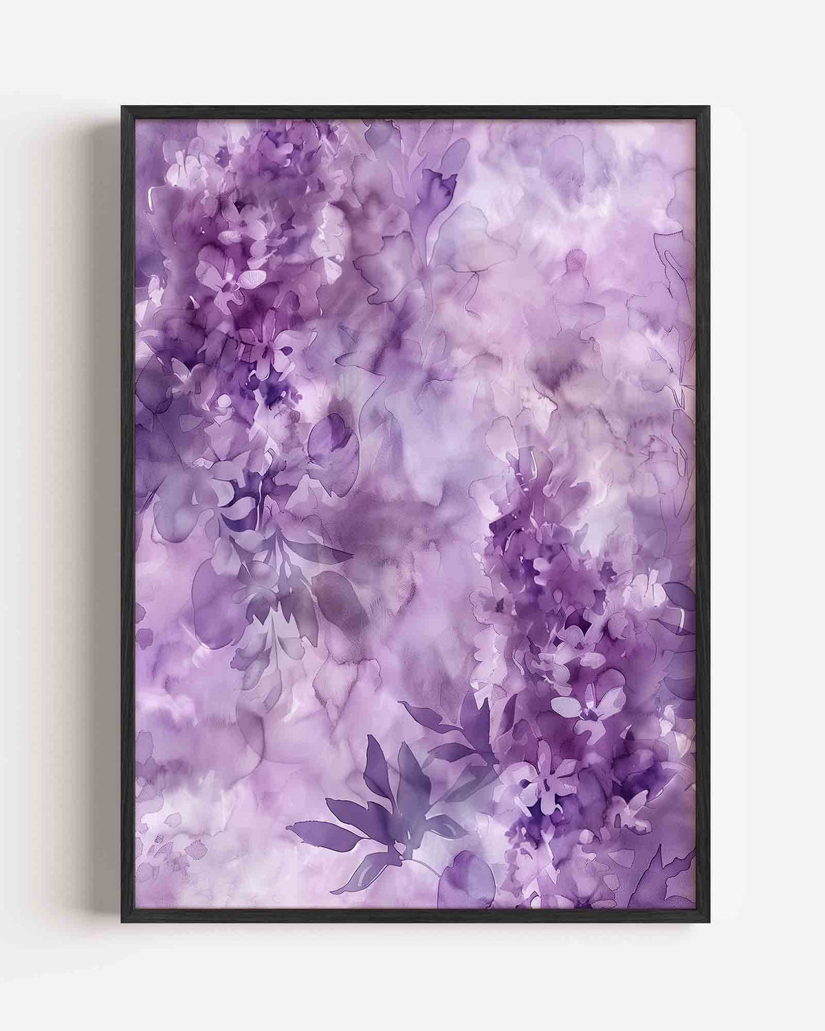 Paarse bloemen – Kleur & Vormen portret poster als wanddecoratie