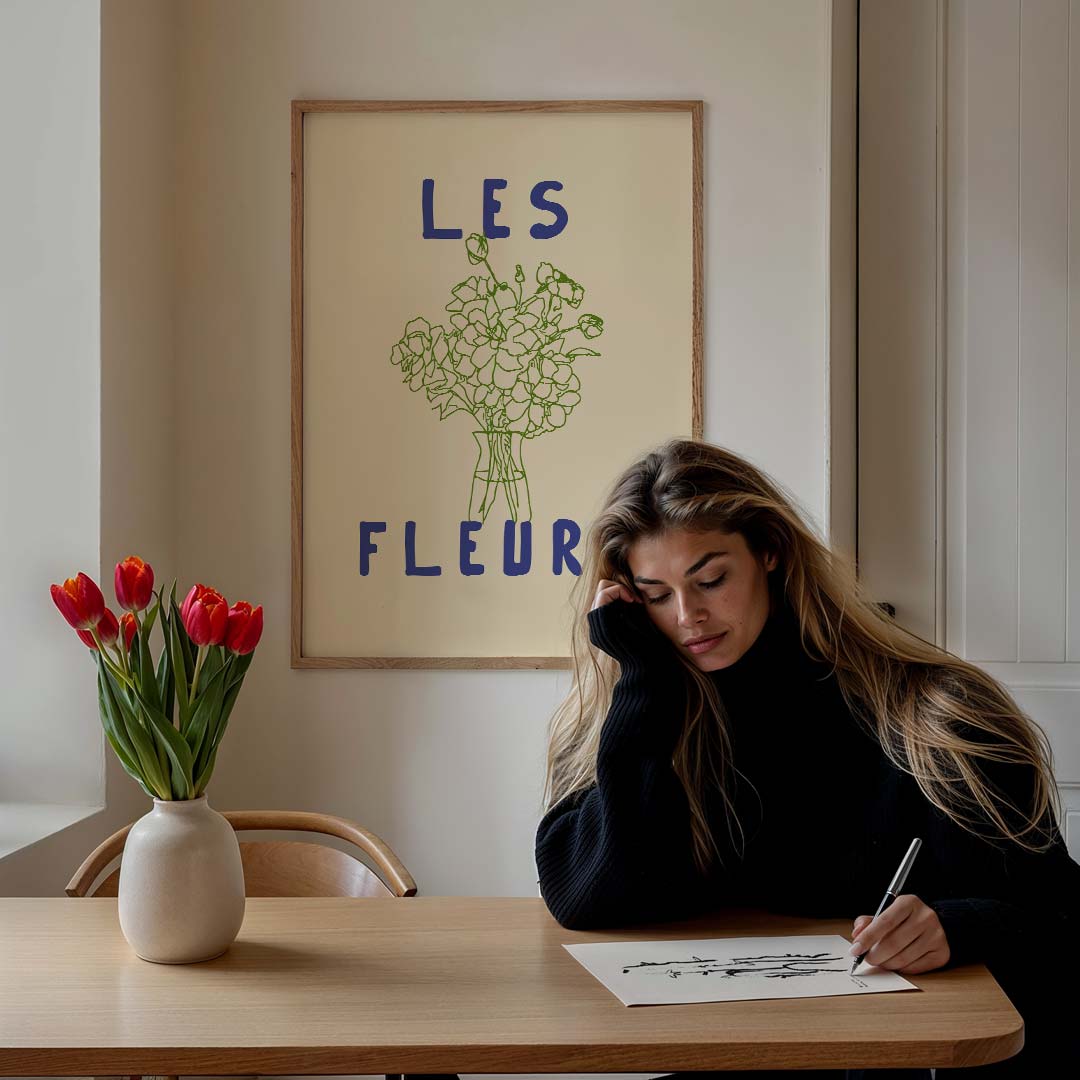 Les Fleurs – culinaire wandkunst als portret poster