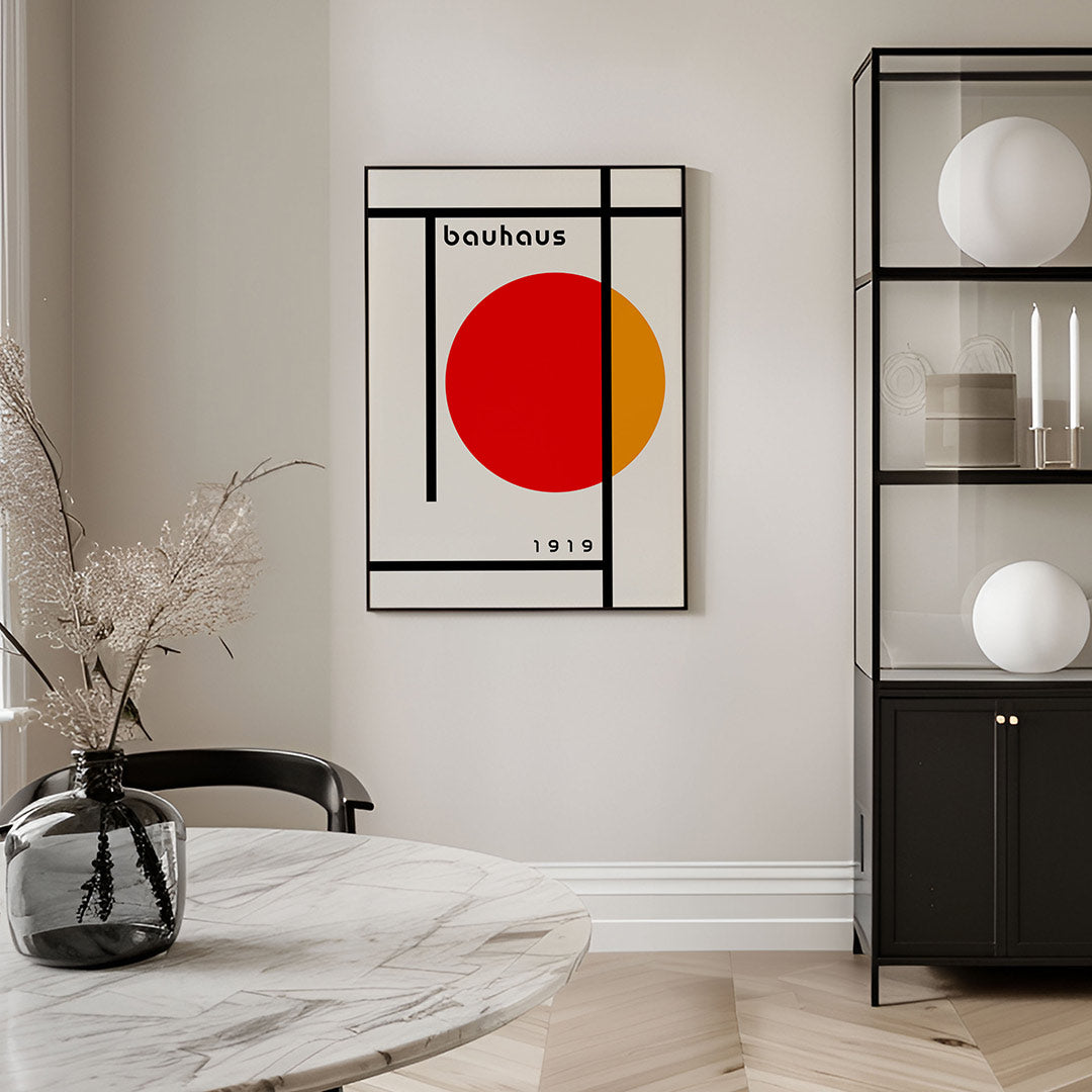 Abstracte – geometrische Bauhaus poster in staand formaat