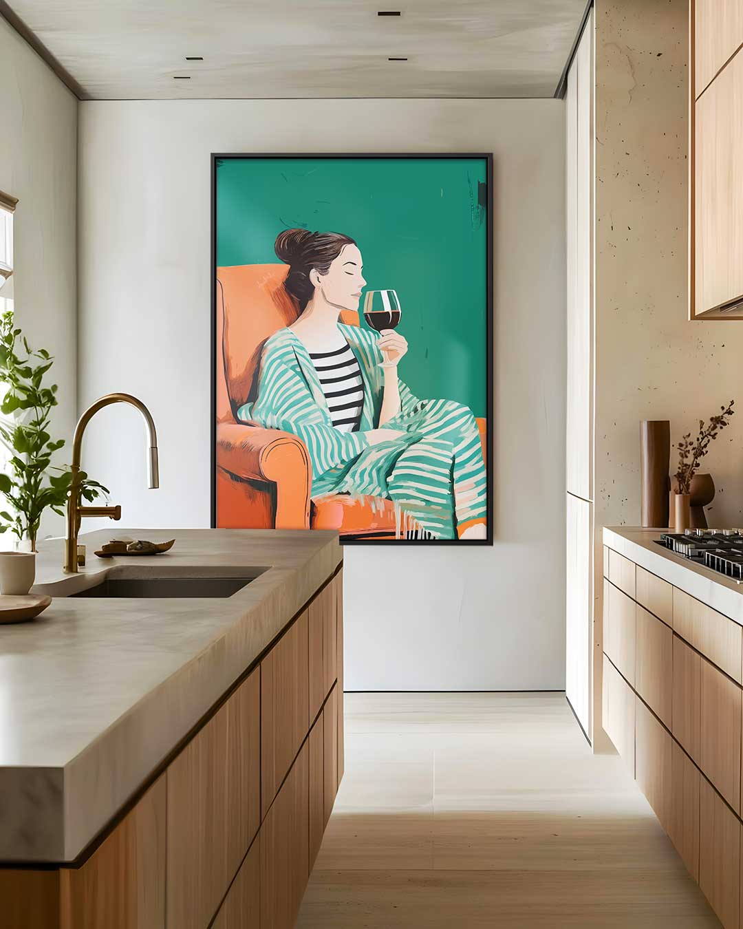 Ontspannen Moment – dibond wanddecoratie in staand formaat