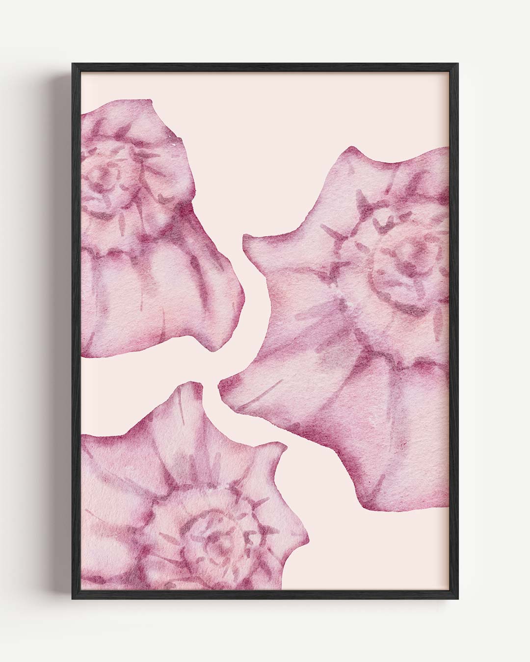 Roodpaarse Schelpen – zeedieren portret poster als wanddecoratie