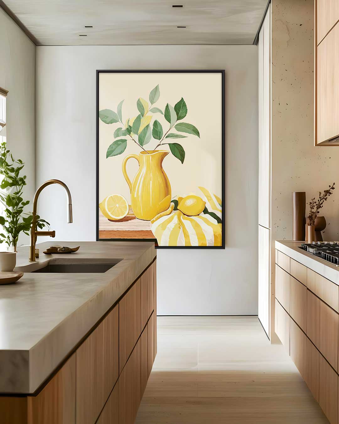 Zonnige Citroentafel – staand kunstwerk voor modern interieur