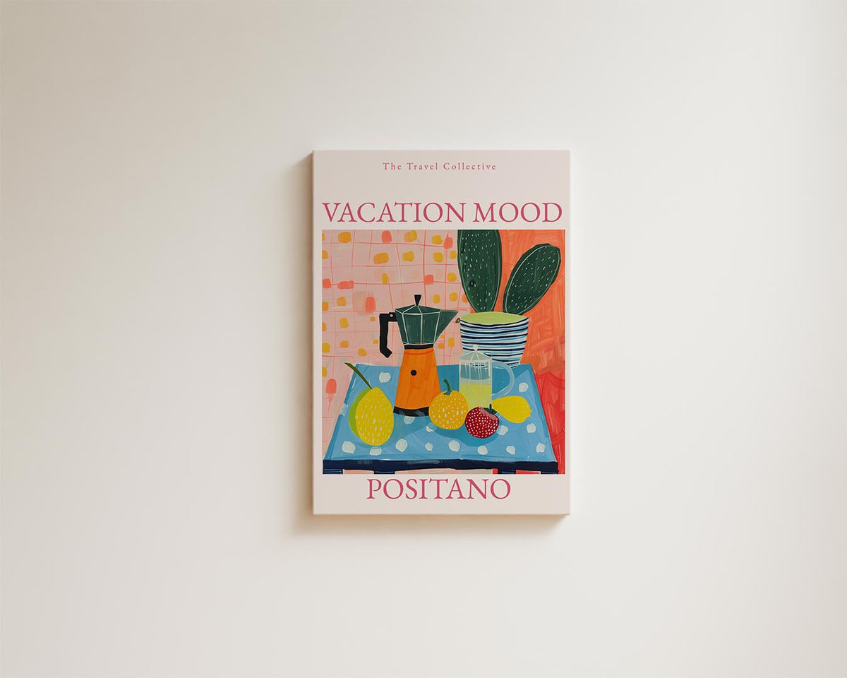 Zomerse Positano Vibes – modern portret kunstwerk van WallArtistic