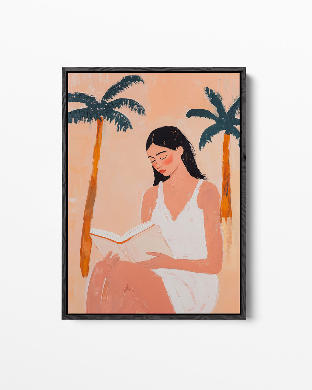 Vrouw met boek – staand wanddecoratie kunstwerk