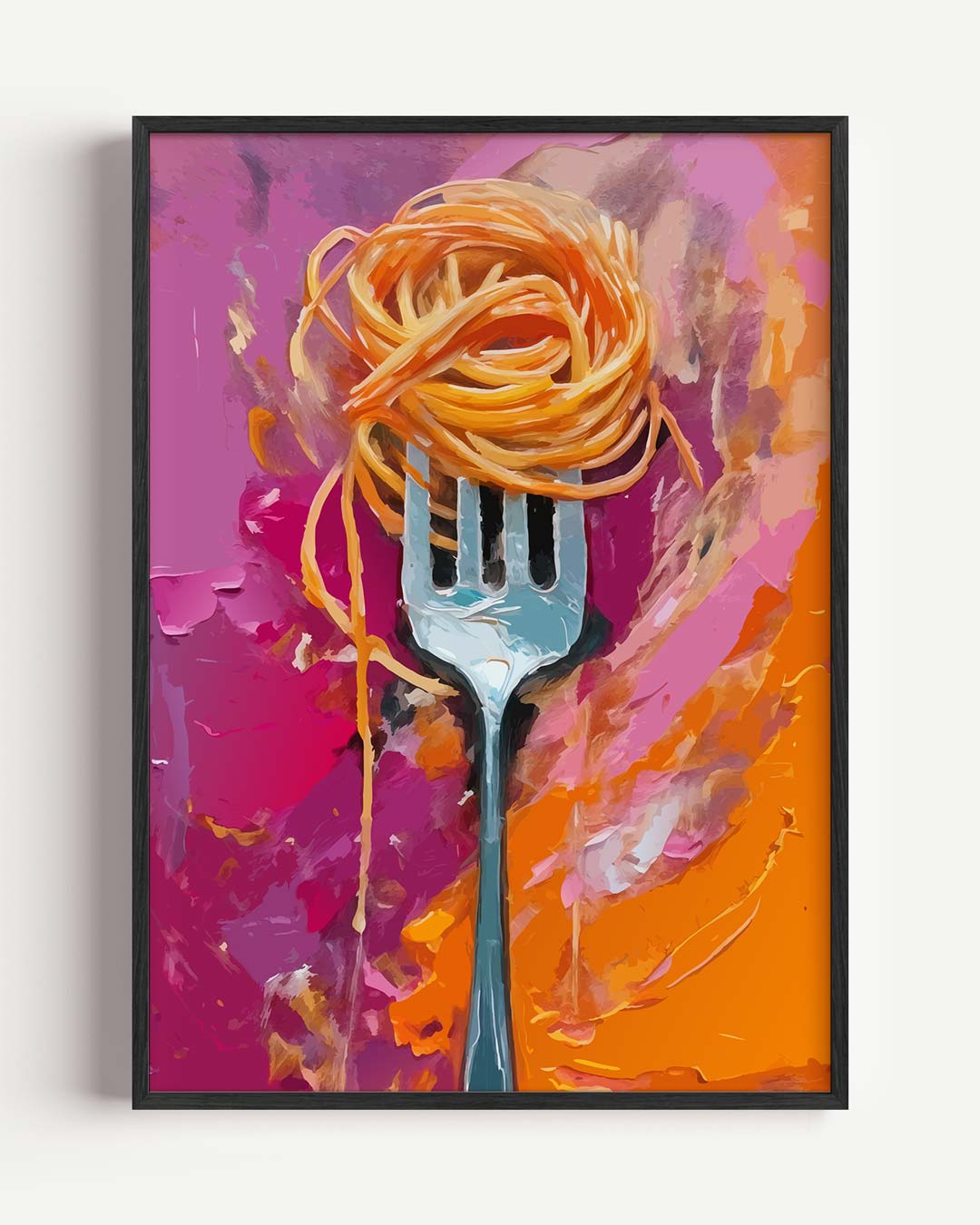 Smakelijke Kleuren Spaghetti – Popart en Streetart portret poster als wanddecoratie