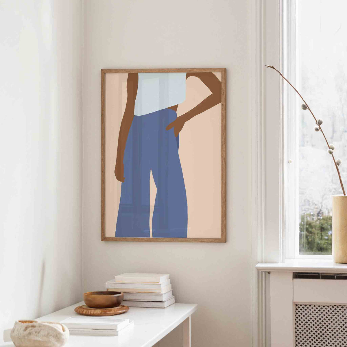 Stijlvolle figuur – staande hedendaagse wanddecoratie van WallArtistic