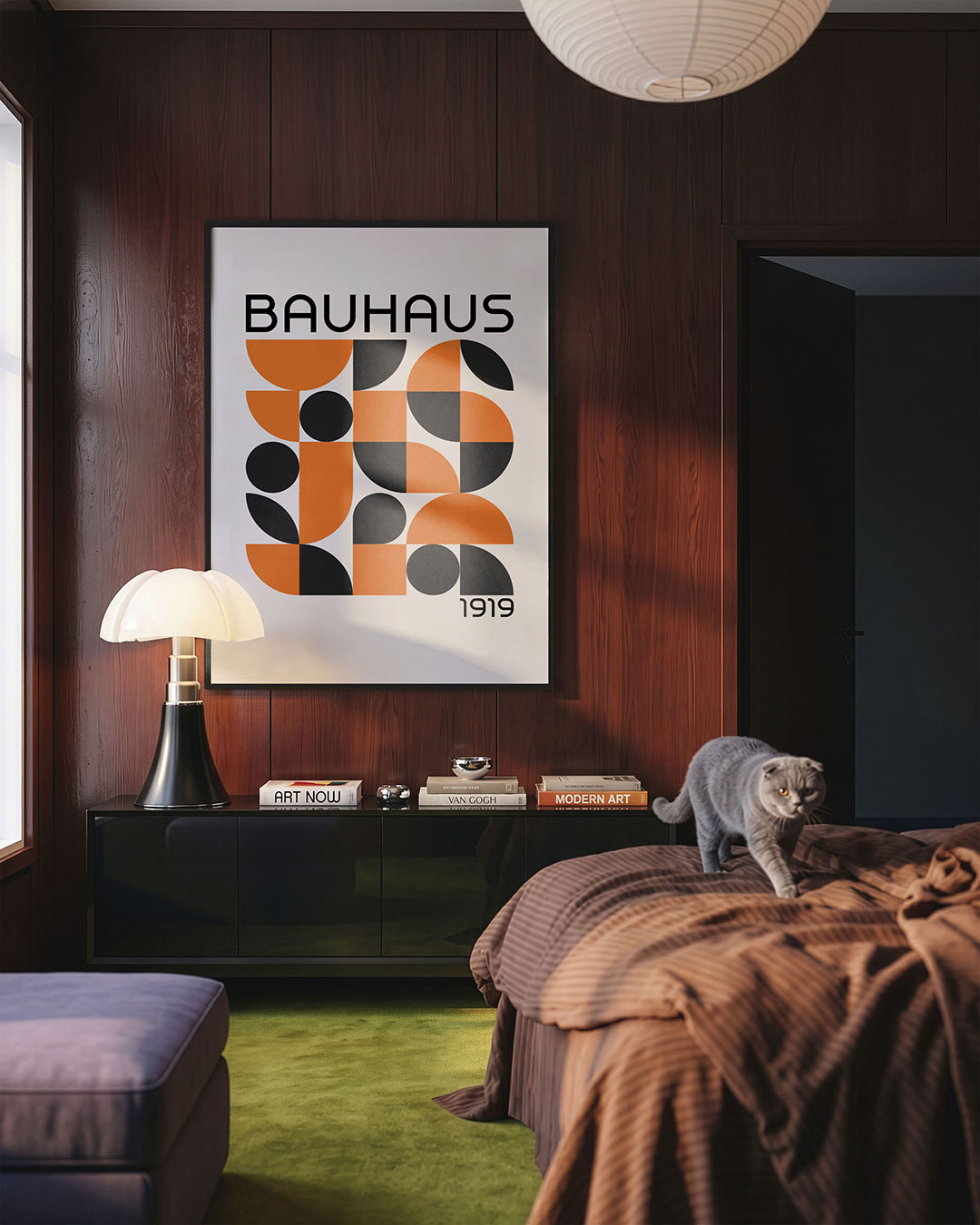 Vormen en vlakken – geometrische Bauhaus poster in staand formaat