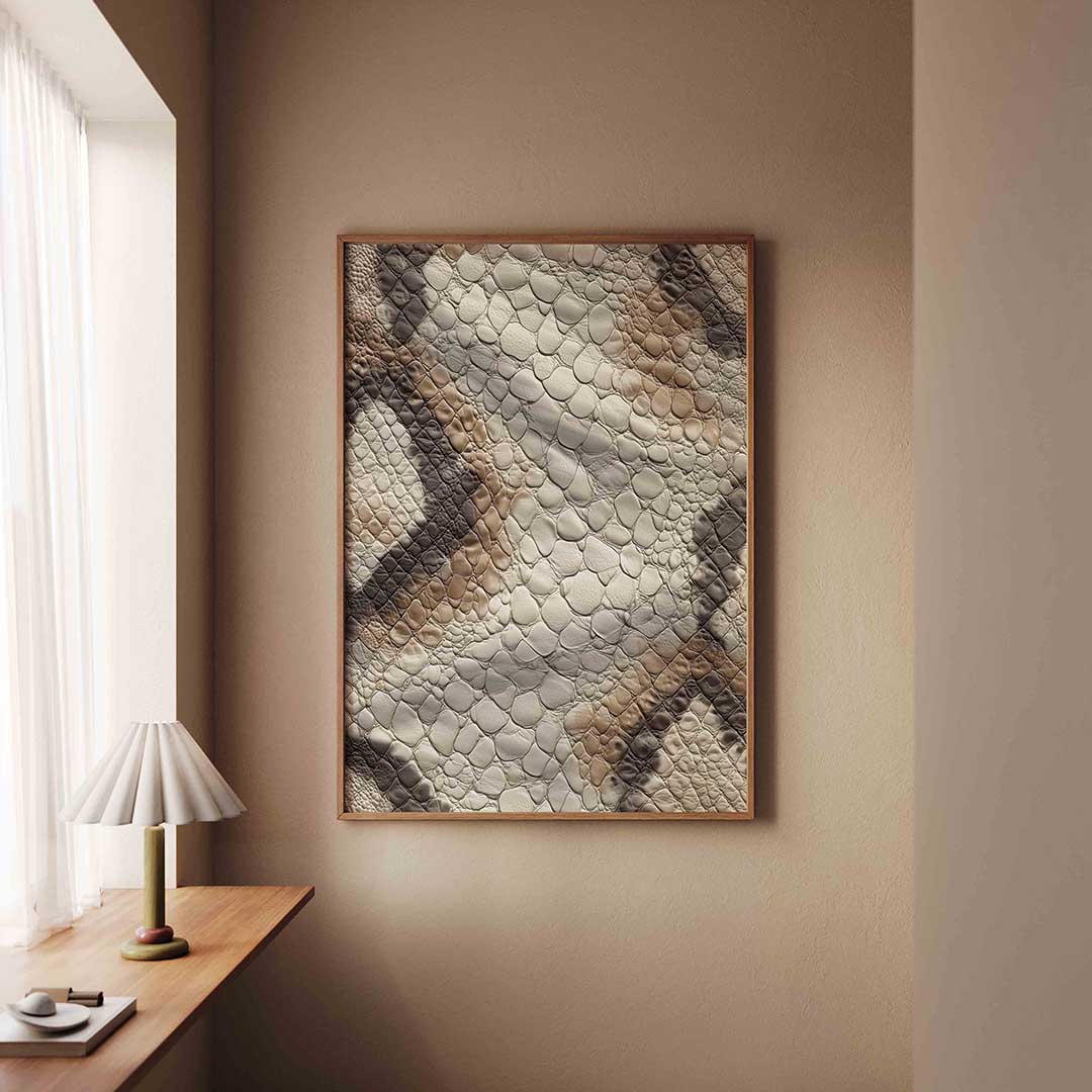 Reptieltextuur – staande safari wanddecoratie van WallArtistic