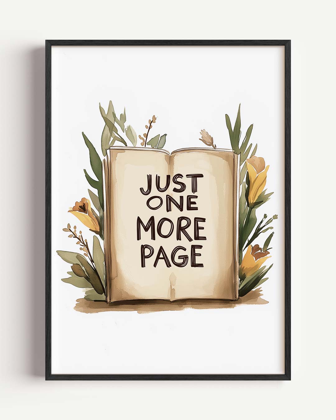Just One More Page – kids portret poster als wanddecoratie