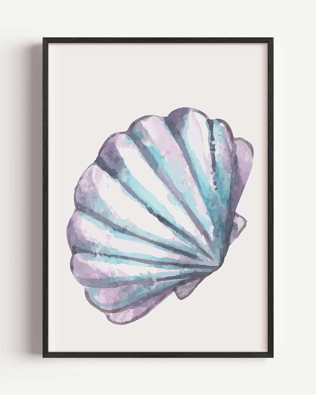 Pastelkleurige Schelp – dieren portret poster als wanddecoratie